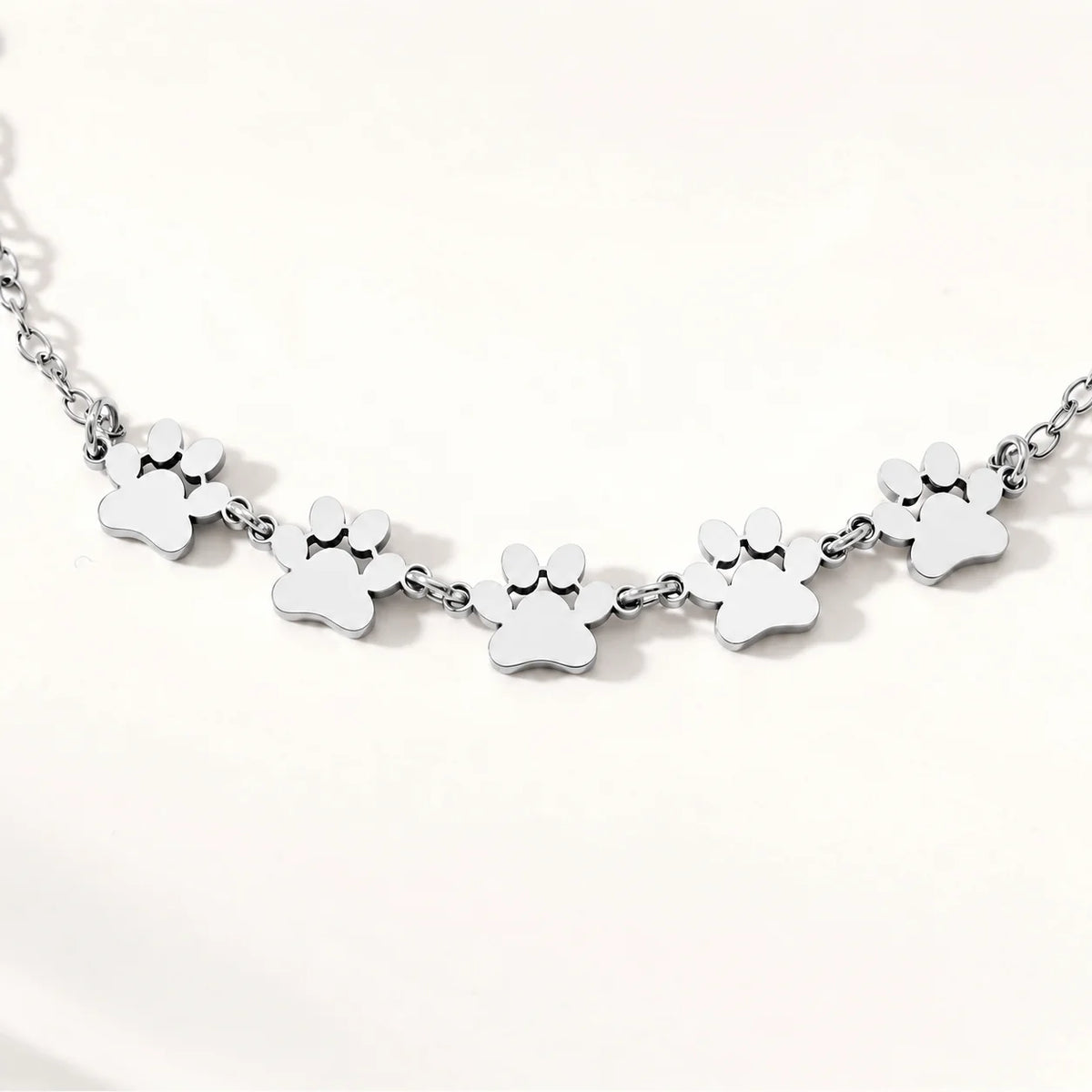 Personalized Paw Print Name Bracelet