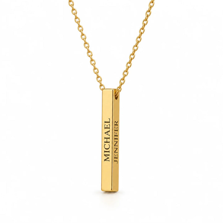Personalized Vertical Bar Necklace