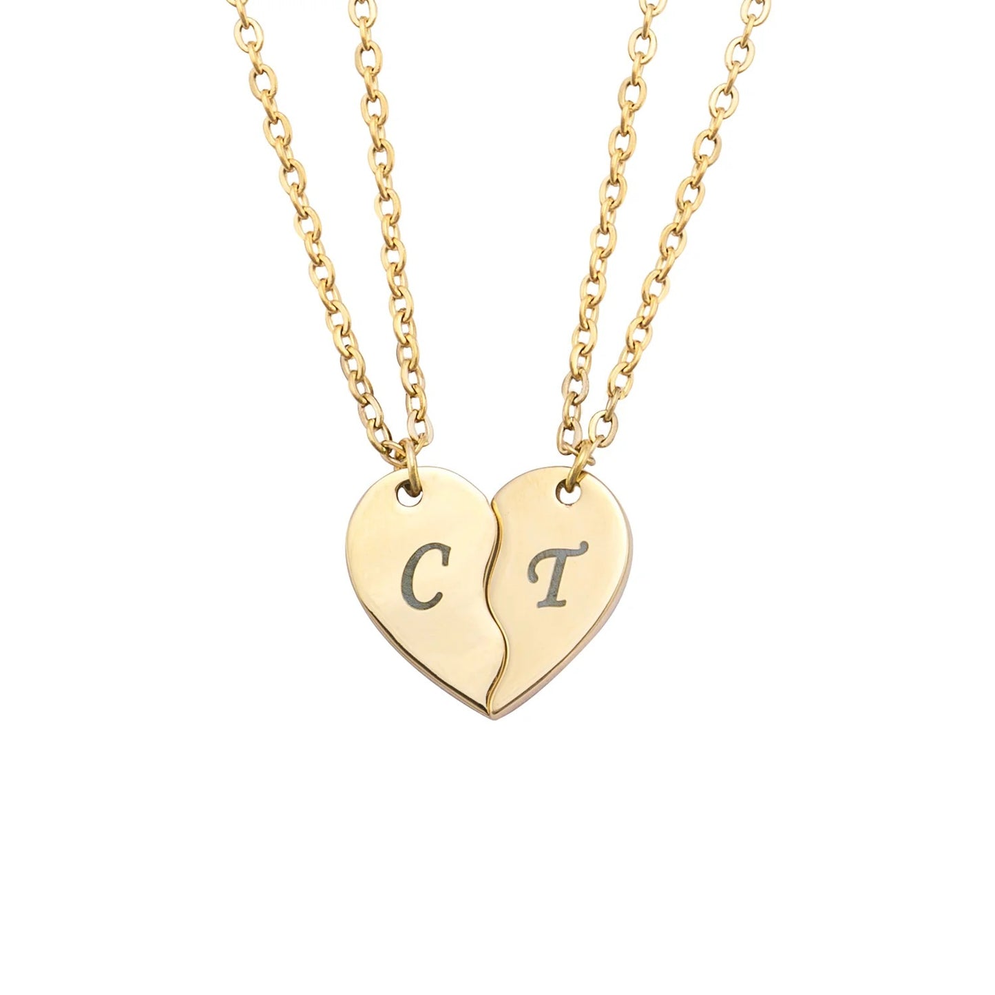 Personalized Split Heart Necklace – A Meaningful Gift for Someone Special