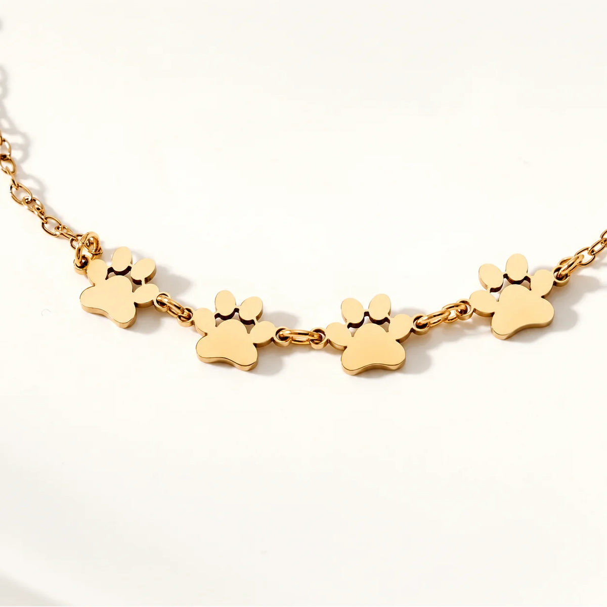 Personalized Paw Print Name Bracelet