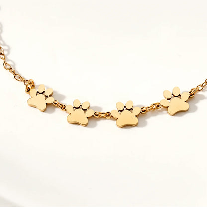 Personalized Paw Print Name Bracelet
