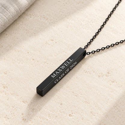 Personalized Vertical Bar Necklace