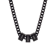 Personalized Engraved Name Bead Necklace for Men