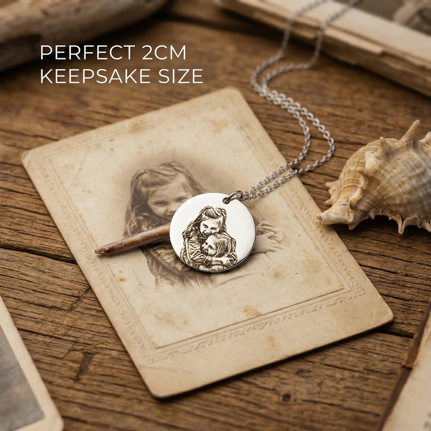 Custom Portrait Necklace – Engraved Photo Jewelry Gift