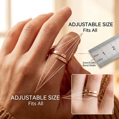 Personalized Name Ring – Adjustable Open Band Gift