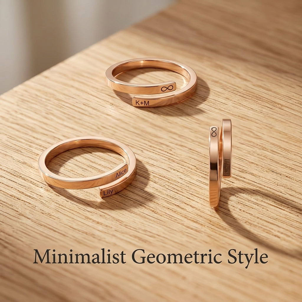 Personalized Name Ring – Adjustable Open Band Gift