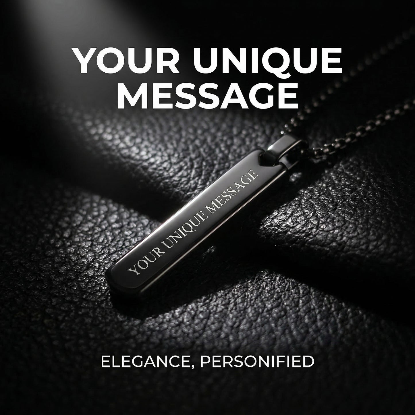 Personalized Dad Necklace – Engraved Bar Pendant Gift