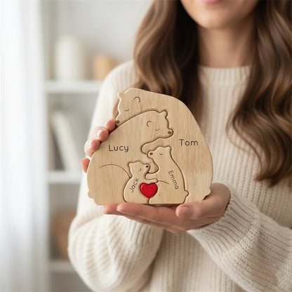 Personalized Bear Family Keepsake – Family Bond Design