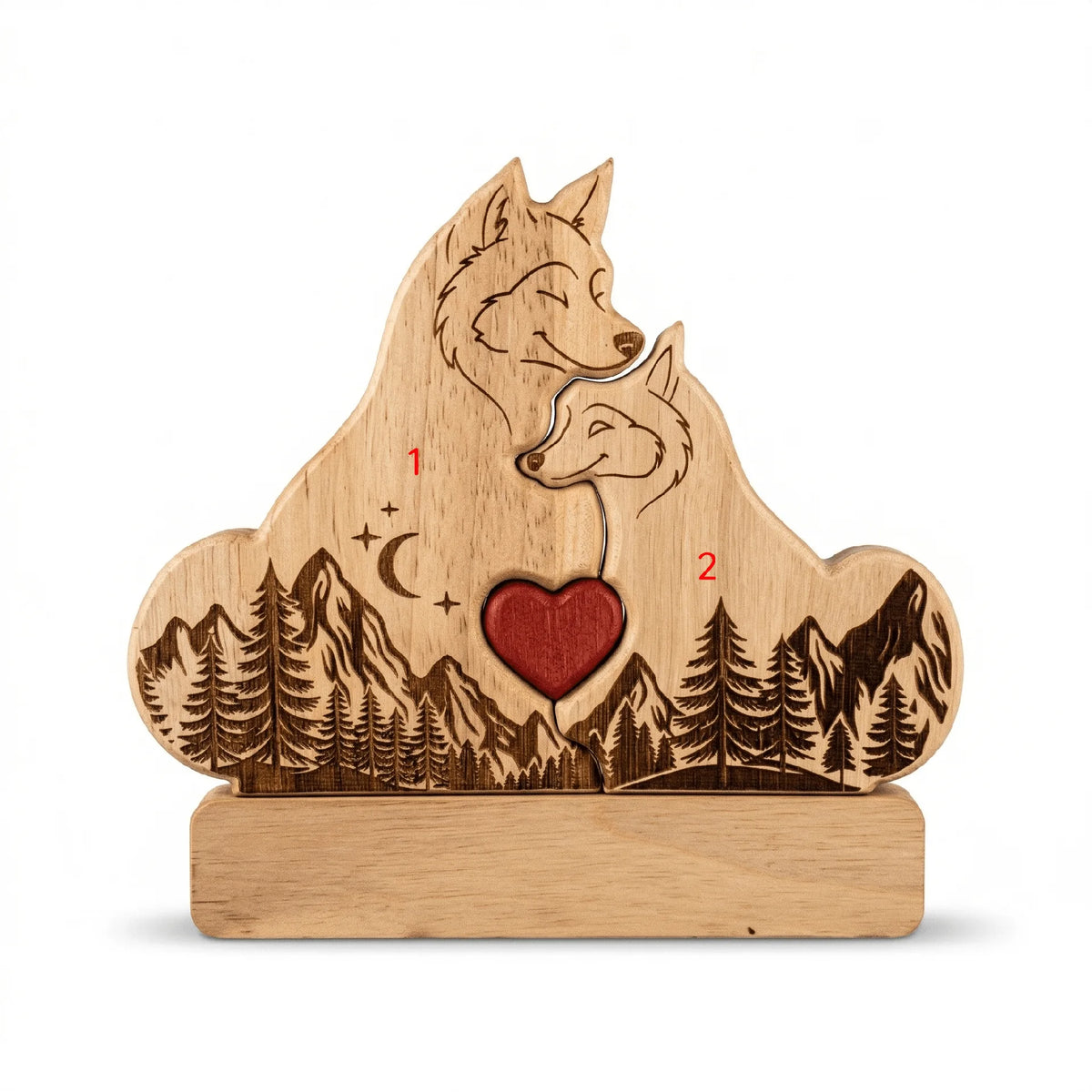 Personalized Wolf Family Plaque