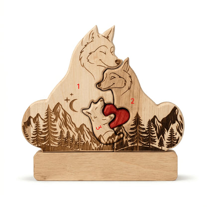 Personalized Wolf Family Plaque