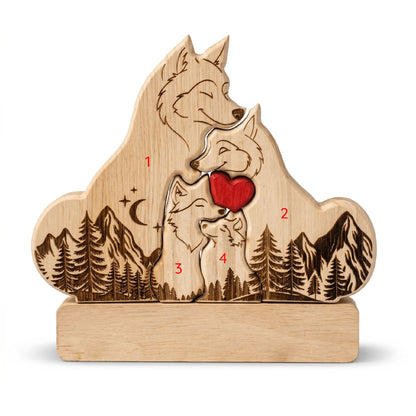 Personalized Wolf Family Plaque