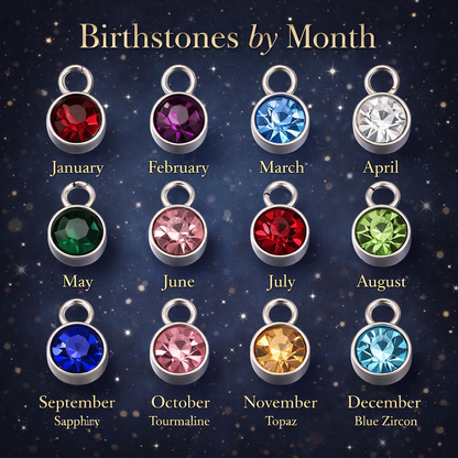 Personalized Name & Birthstone Mom Necklace, Custom Engraved