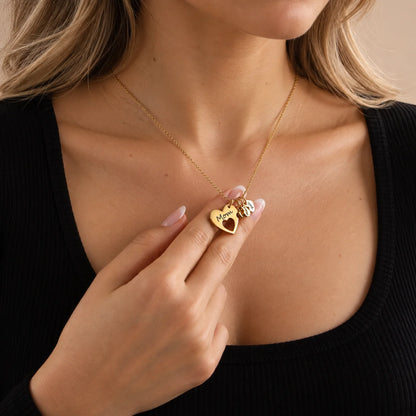 Personalized Heart Name Charm Necklace