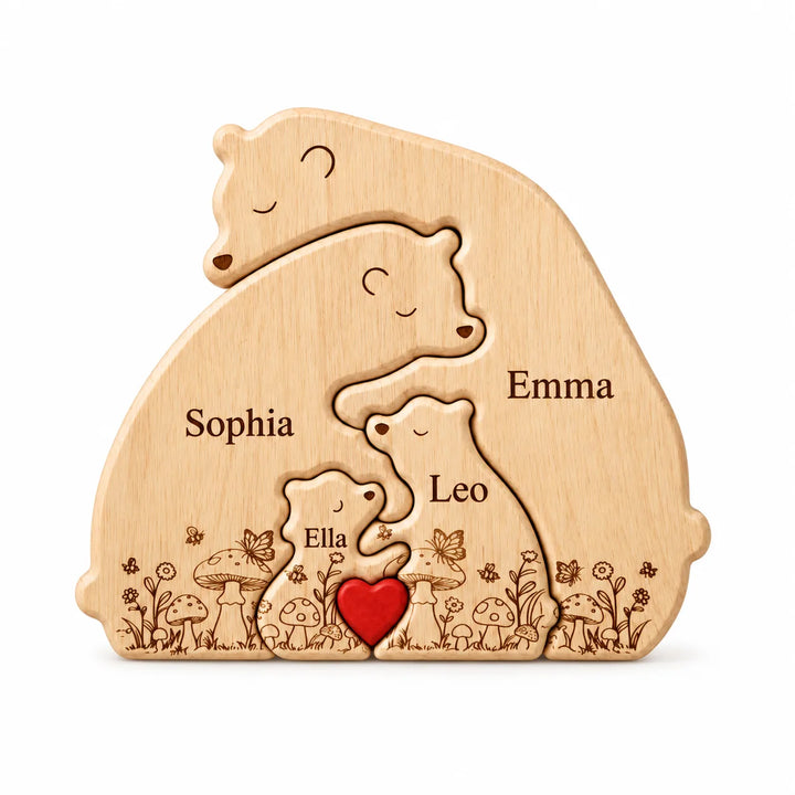 Personalized Bear Family Keepsake – Cottage Garden