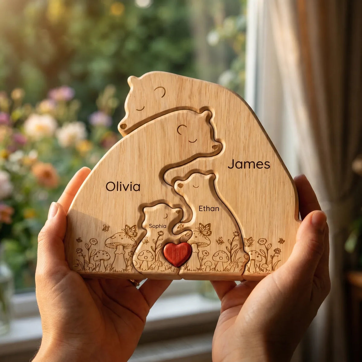 Personalized Bear Family Keepsake – Cottage Garden