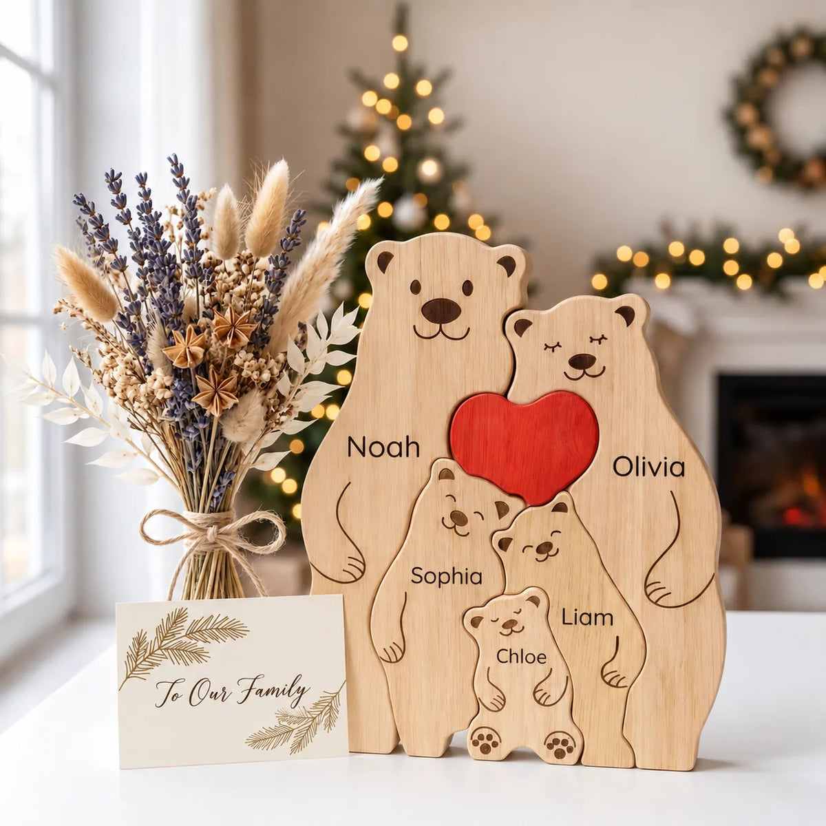 Personalized Bear Family Keepsake – Family Embrace