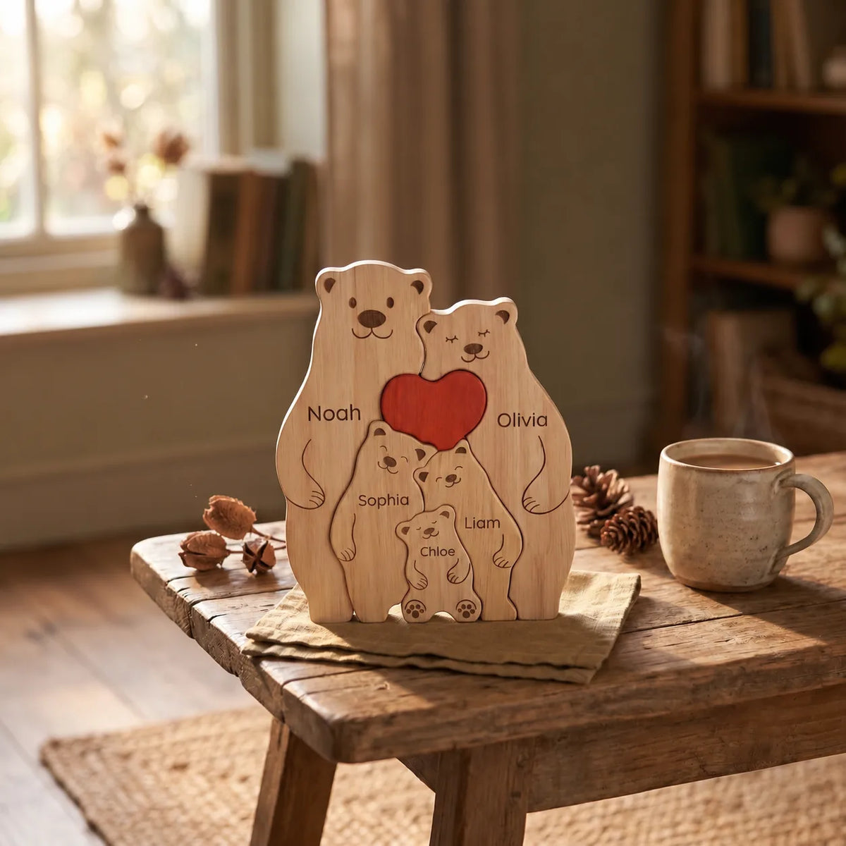 Personalized Bear Family Keepsake – Family Embrace