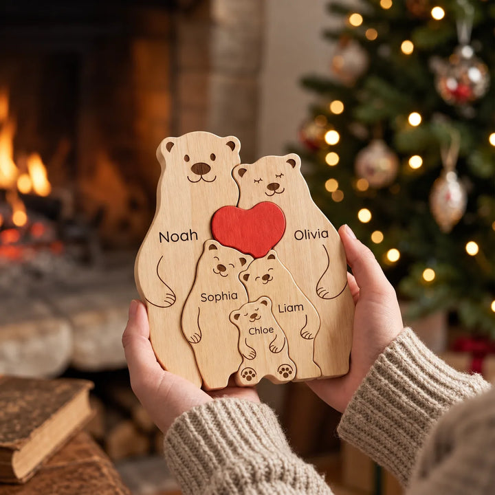 Personalized Bear Family Keepsake – Family Embrace