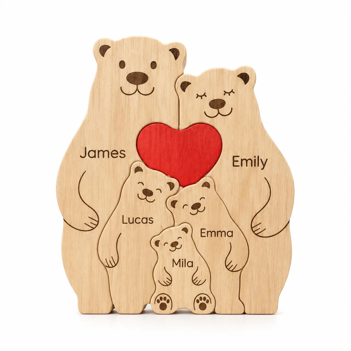 Personalized Bear Family Keepsake – Family Embrace