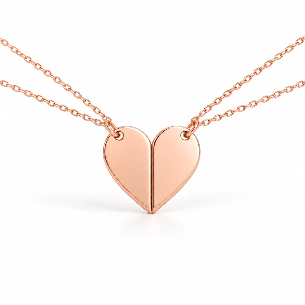 Personalized Mother & Daughter Split Heart Necklace