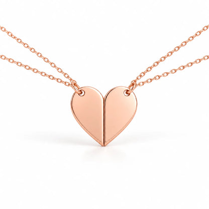 Personalized Mother & Daughter Split Heart Necklace