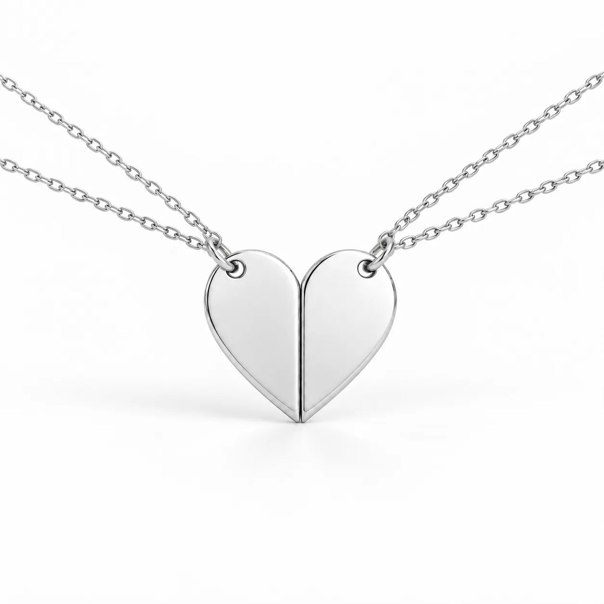 Personalized Mother & Daughter Split Heart Necklace