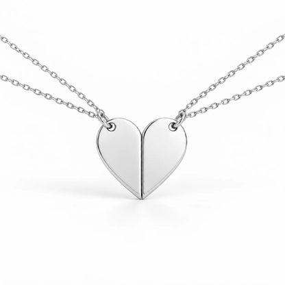 Personalized Mother & Daughter Split Heart Necklace