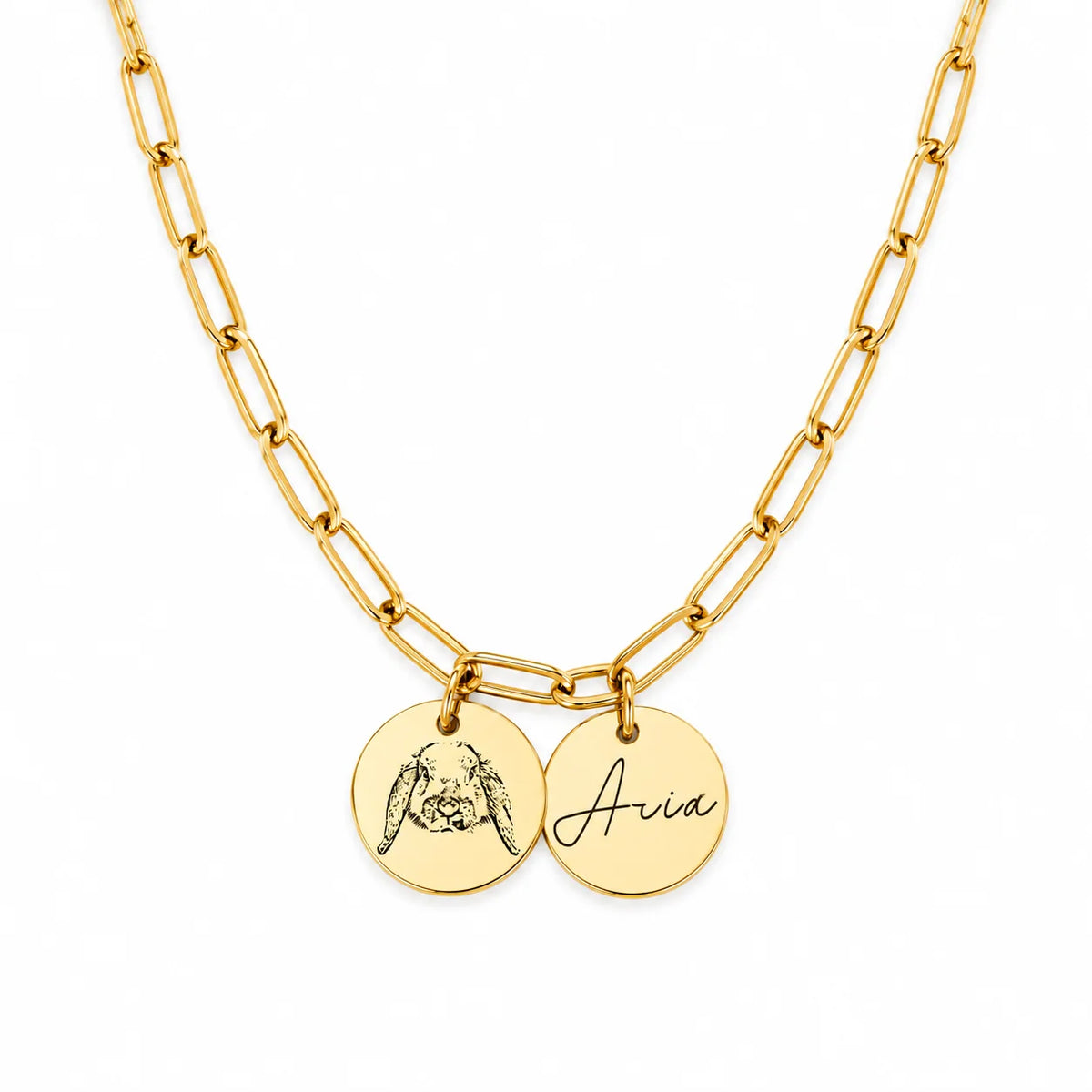 Personalized Pet Portrait & Name Necklace
