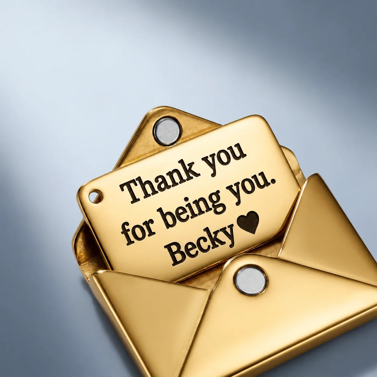 Personalized Secret Message Envelope Necklace