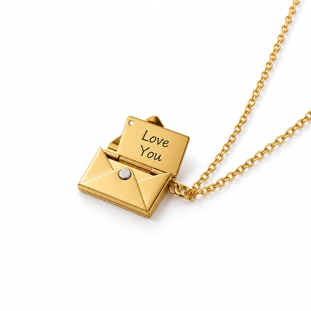 Personalized Secret Message Envelope Necklace