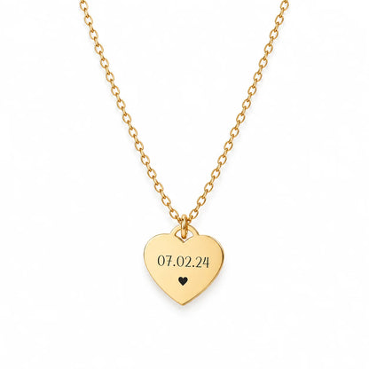 Personalized Engraved Heart Pendant Necklace