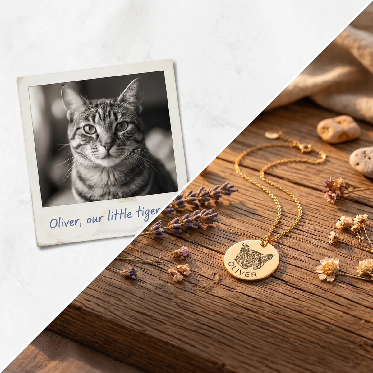 Personalized Pet Portrait Pendant Necklace