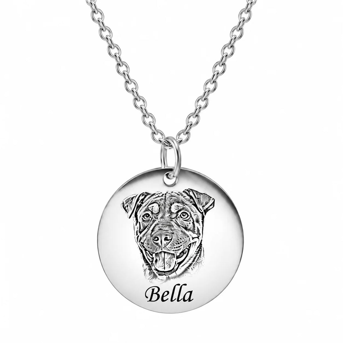 Personalized Pet Portrait Pendant Necklace