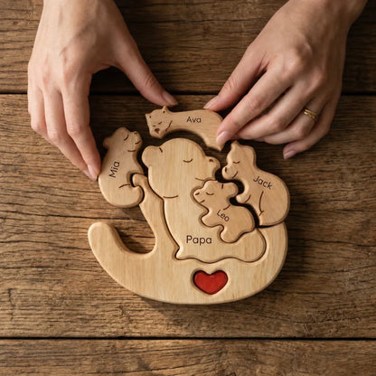 Personalized Rocking Bear Family Keepsake