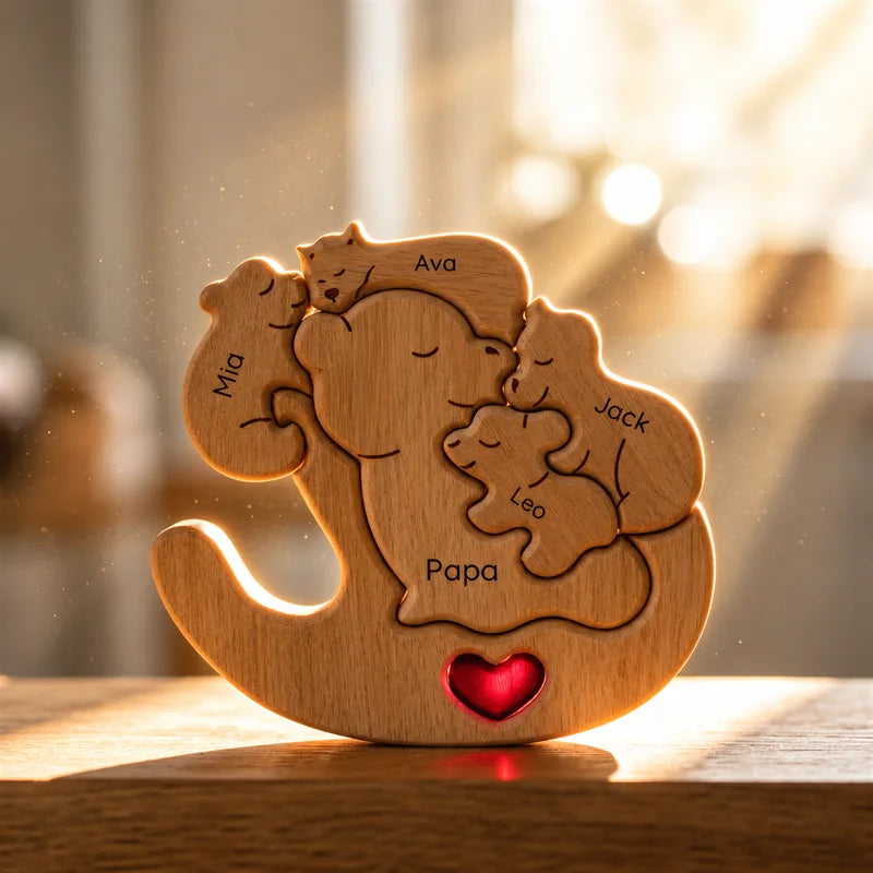 Personalized Rocking Bear Family Keepsake