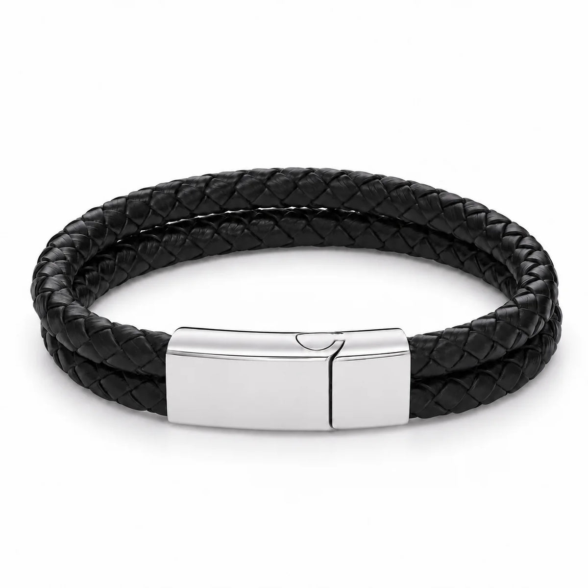 Personalized Double-Strand Leather Name Bracelet