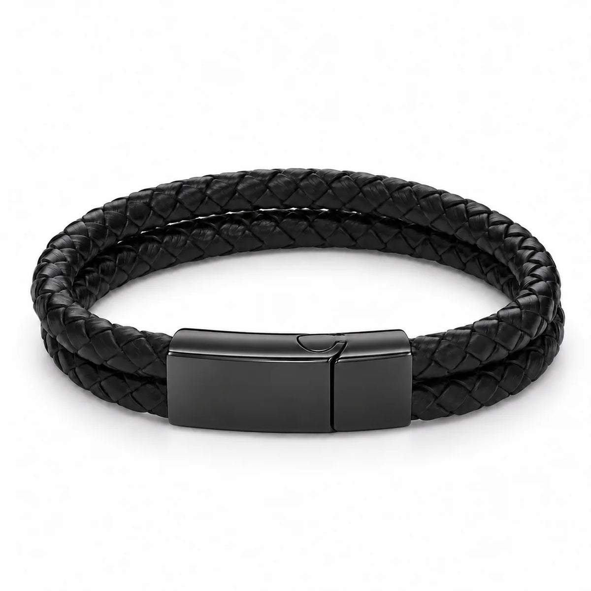 Personalized Double-Strand Leather Name Bracelet