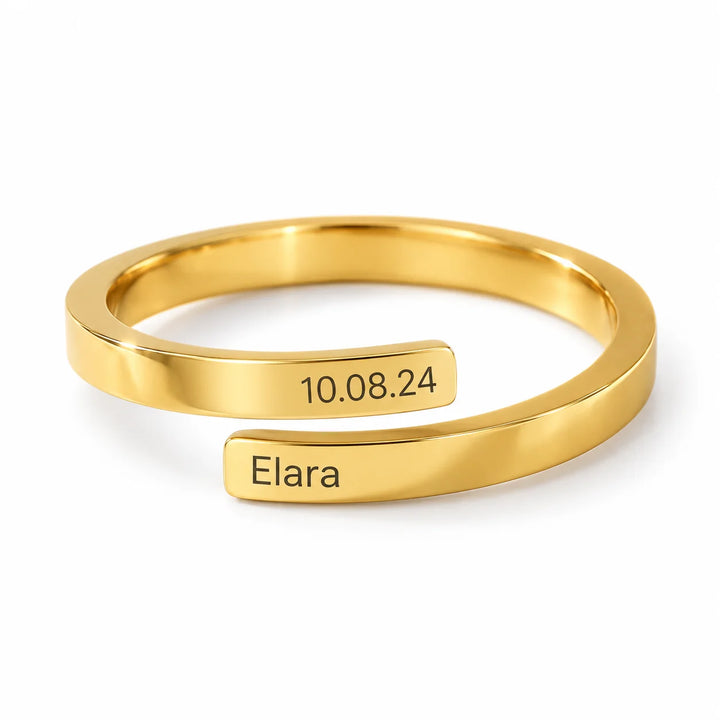 Personalized 2mm Open Ring