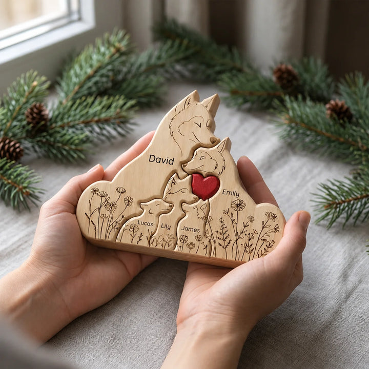 Personalized Wolf Family Plaque – Guardian Pack