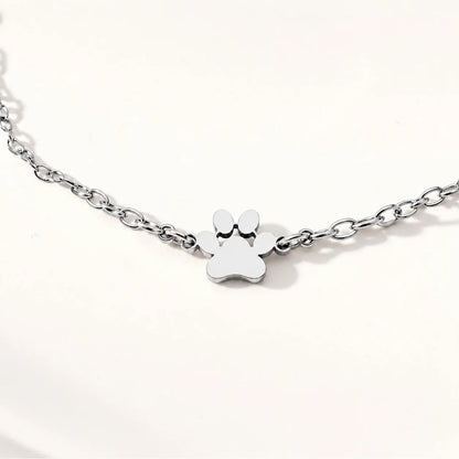 Personalized Paw Print Name Bracelet
