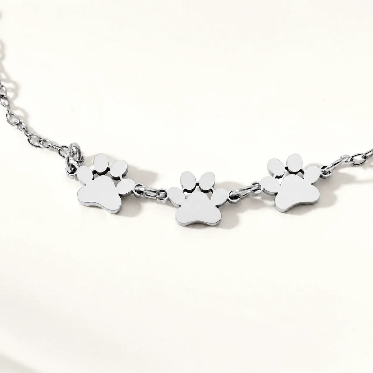 Personalized Paw Print Name Bracelet