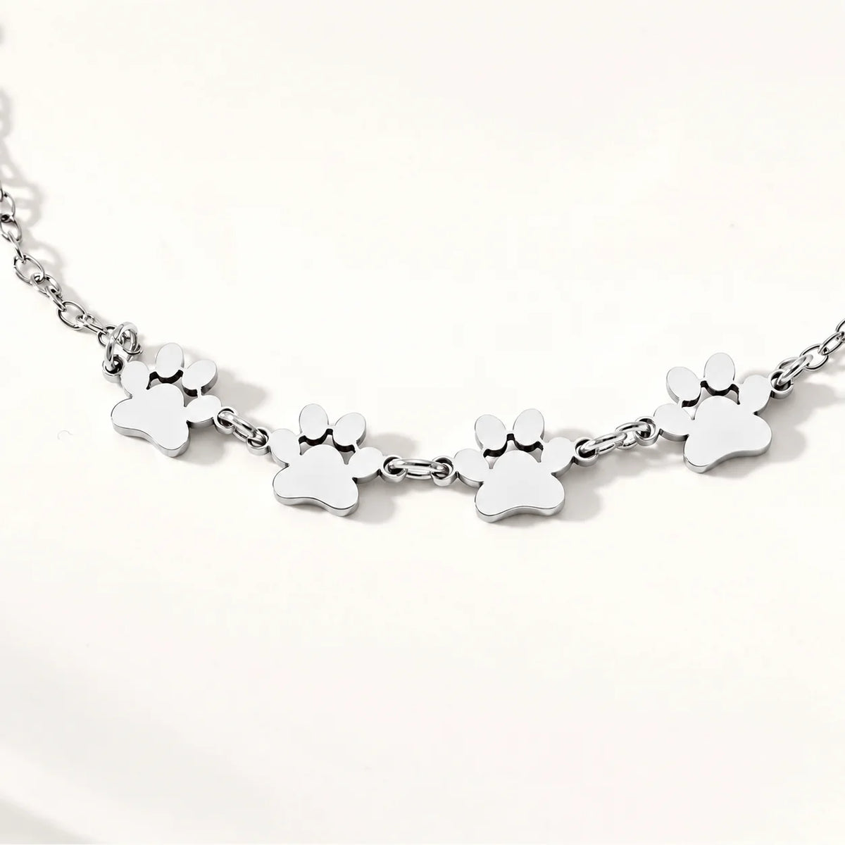 Personalized Paw Print Name Bracelet