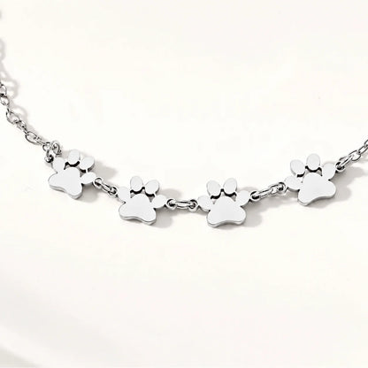 Personalized Paw Print Name Bracelet