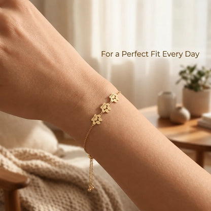 Personalized Paw Print Name Bracelet