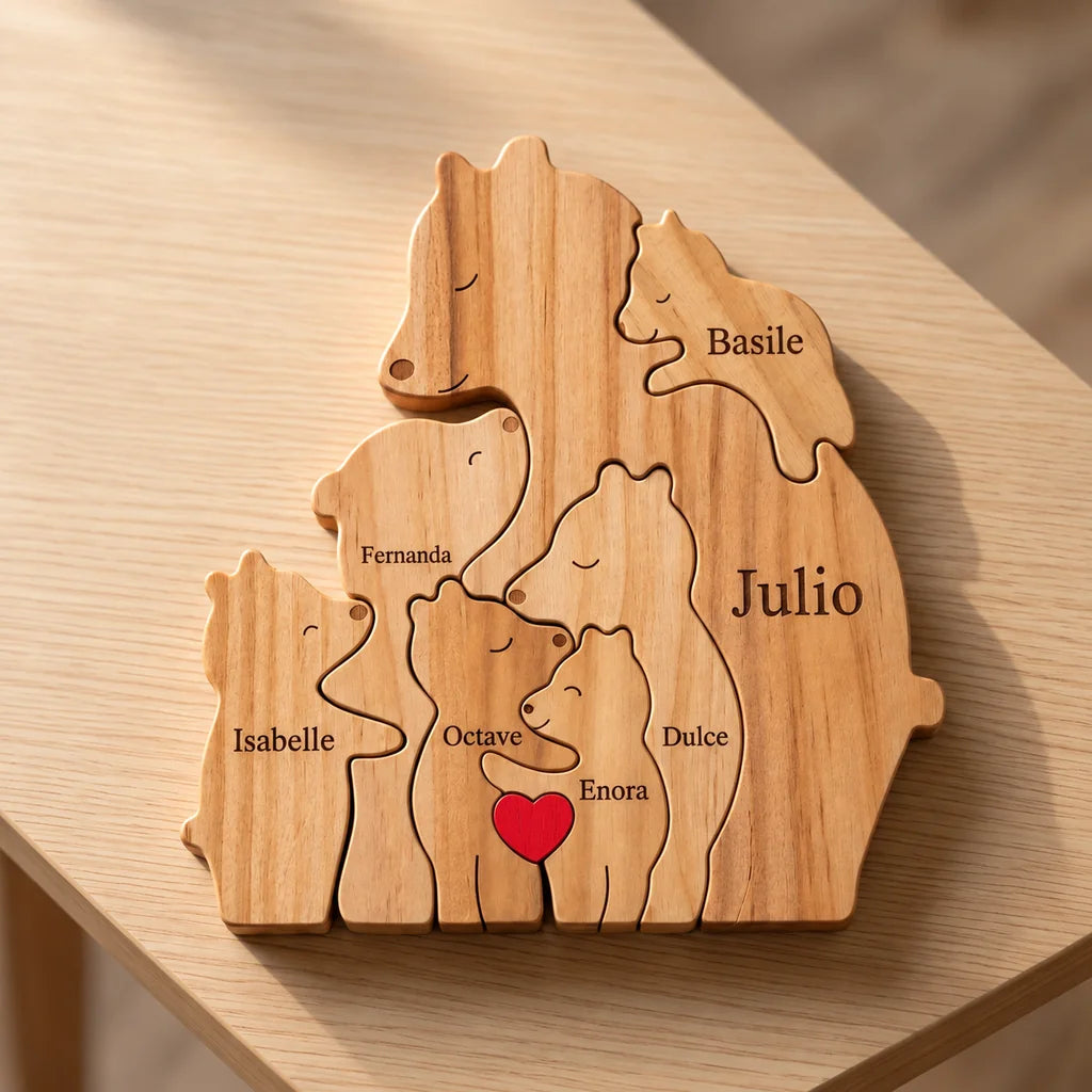 Personalized Bear Family Keepsake – Family Bond Design