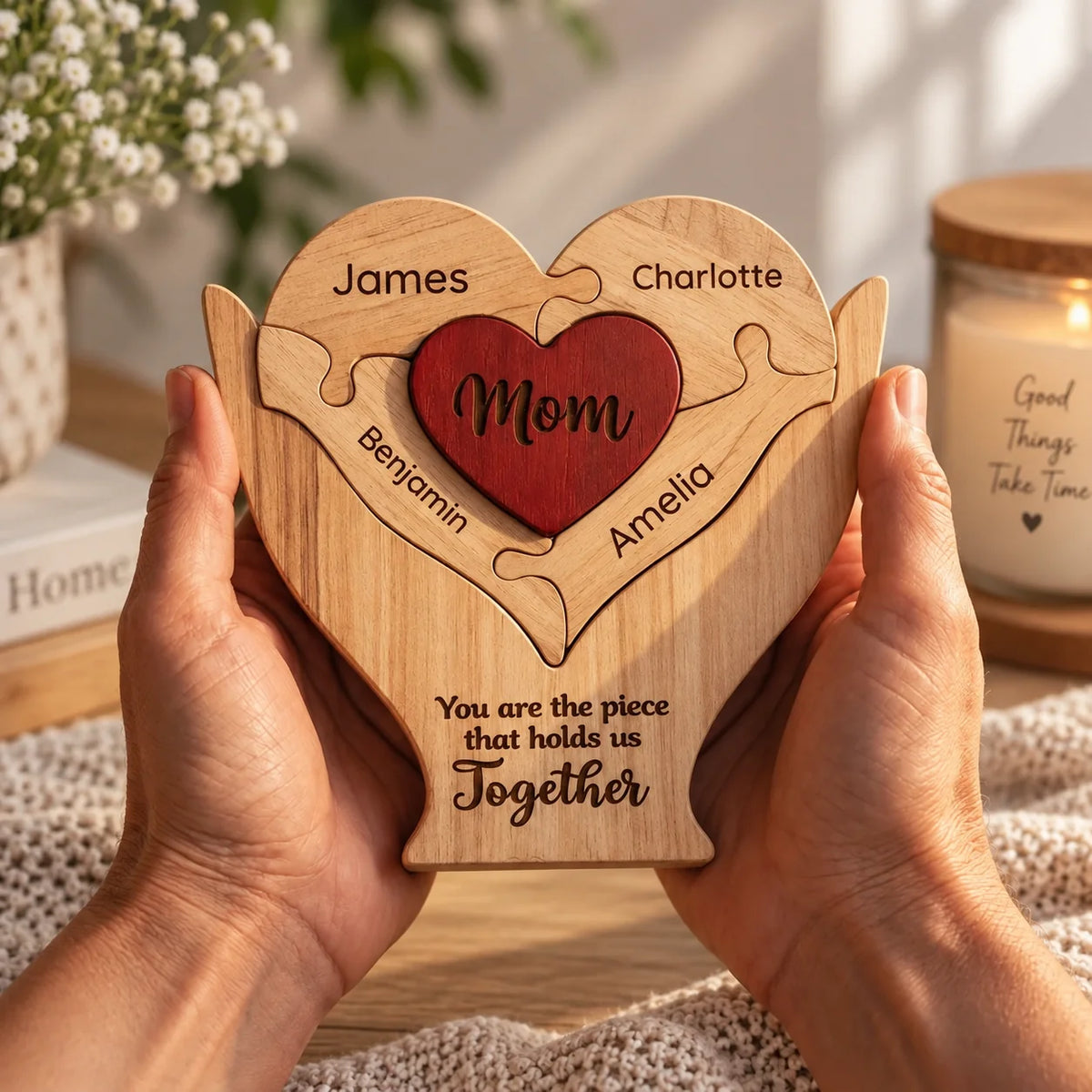 Personalized Family Puzzle for Mom