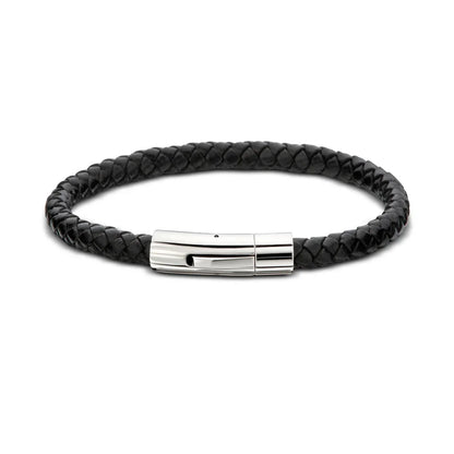 Personalized Men's Engraved Leather Bracelet
