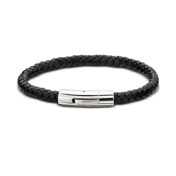 Personalized Men's Engraved Leather Bracelet