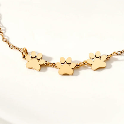 Personalized Paw Print Name Bracelet