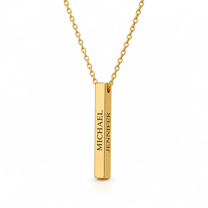 Personalized Vertical Bar Necklace